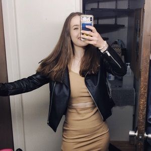 Tan dress w/ cut out